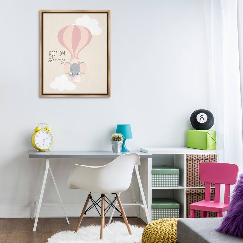 Stupell Inspiring Keep On Dreaming Framed Floater Canvas Wall Art Design By Chen Alyesh