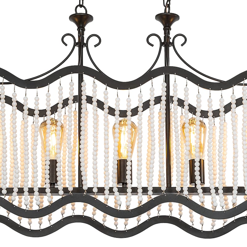 5 Light Linear Pendant Lighting for Kitchen Island - 38.58"x9.06"x22.05"