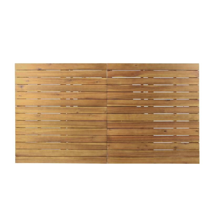 Christopher Knight Home Lambert Outdoor Wicker and Wood Expandable Rectangular Dining Set