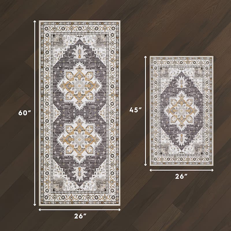 Laura Ashley Imagine Printed Chenille Washable Non-Slip Rugs