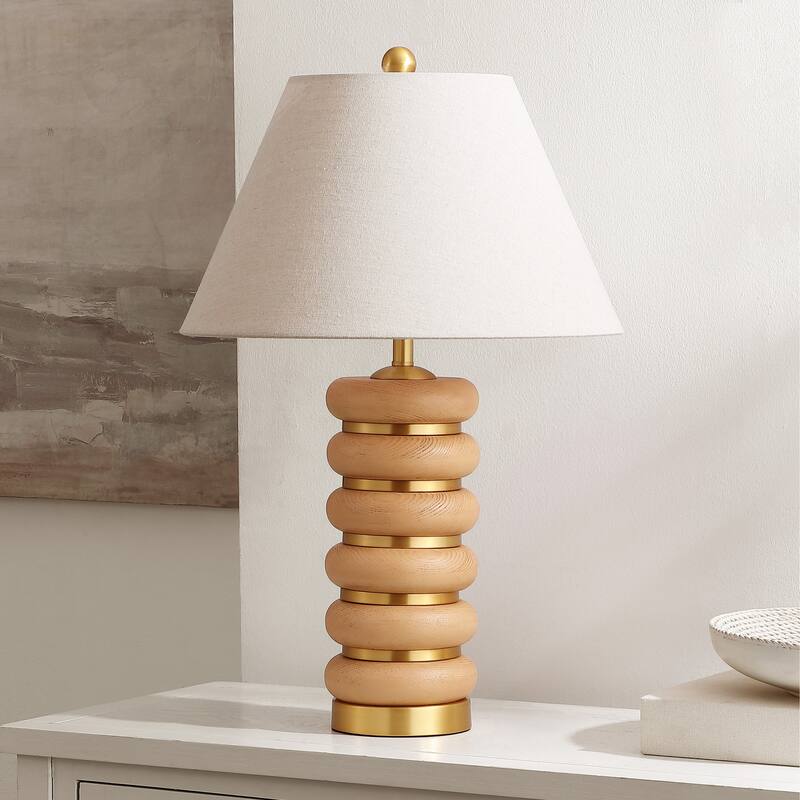 SAFAVIEH Selene 25-inch Resin & Metal Table Lamp (LED Bulb Included) - 16"W x 16"D x 25"H