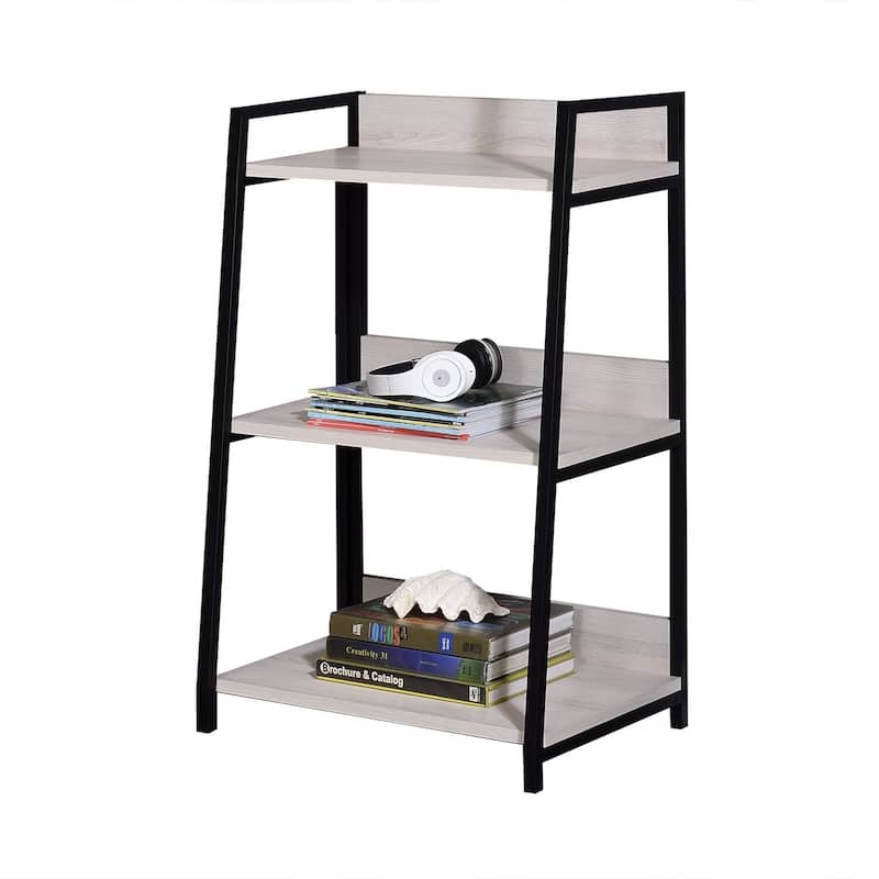 Gothic Bookshelf - Natural Black Ladder Bookshelves for Living Room, Office, Bedroom - 24
