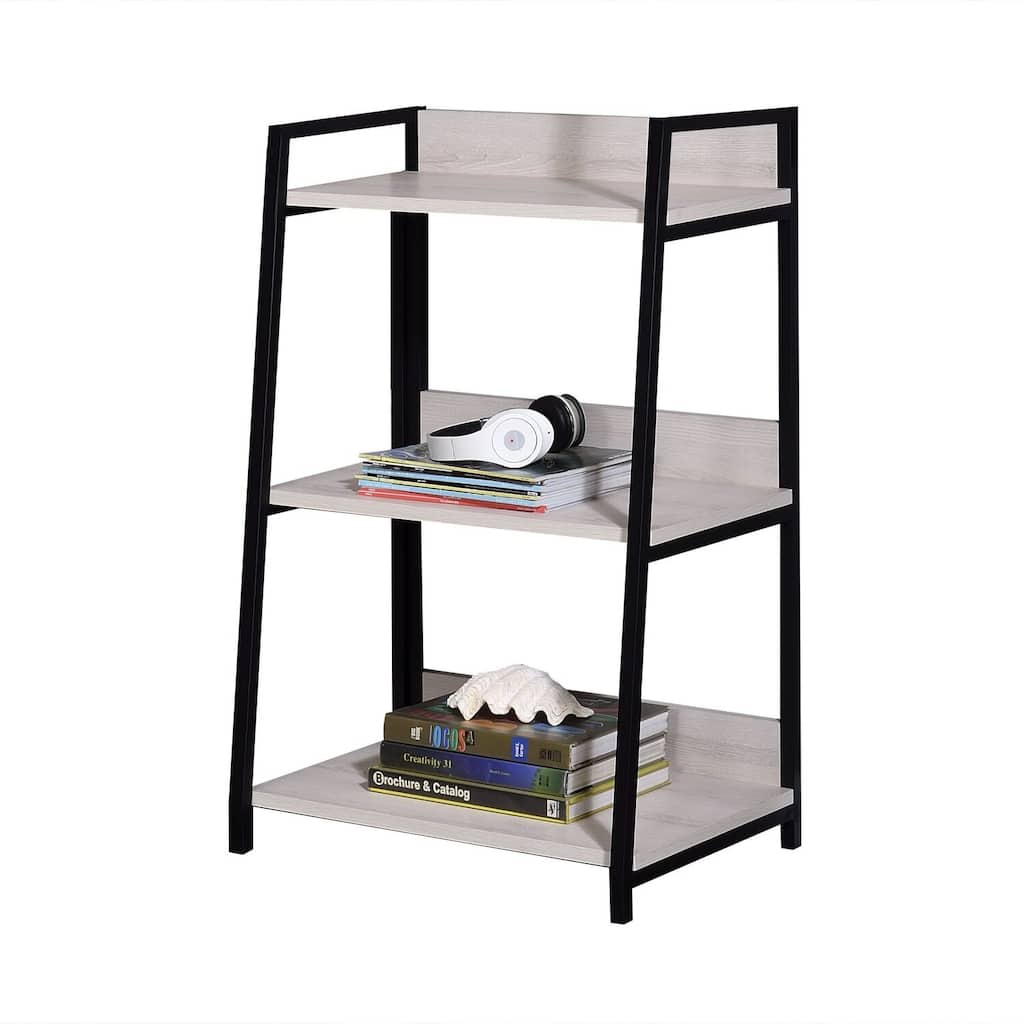 Gothic Bookshelf - Natural Black Ladder Bookshelves for Living Room, Office, Bedroom - 24