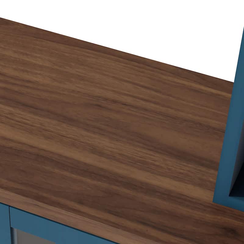 95.5" W Wall Unit Entertainment Center with Bookshelves for TVs up to 80", Modern TV Stand Media Console