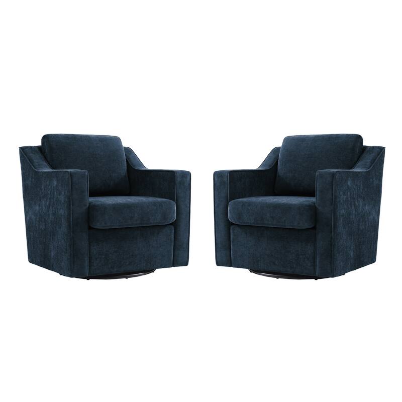 Modern Swivel Upholstered Armchair Accent chair Set of 2