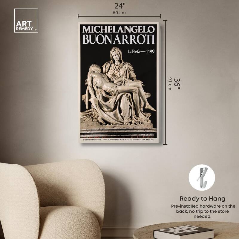 Marble Lamentation Canvas by Art Remedy, Gallery Wrapped