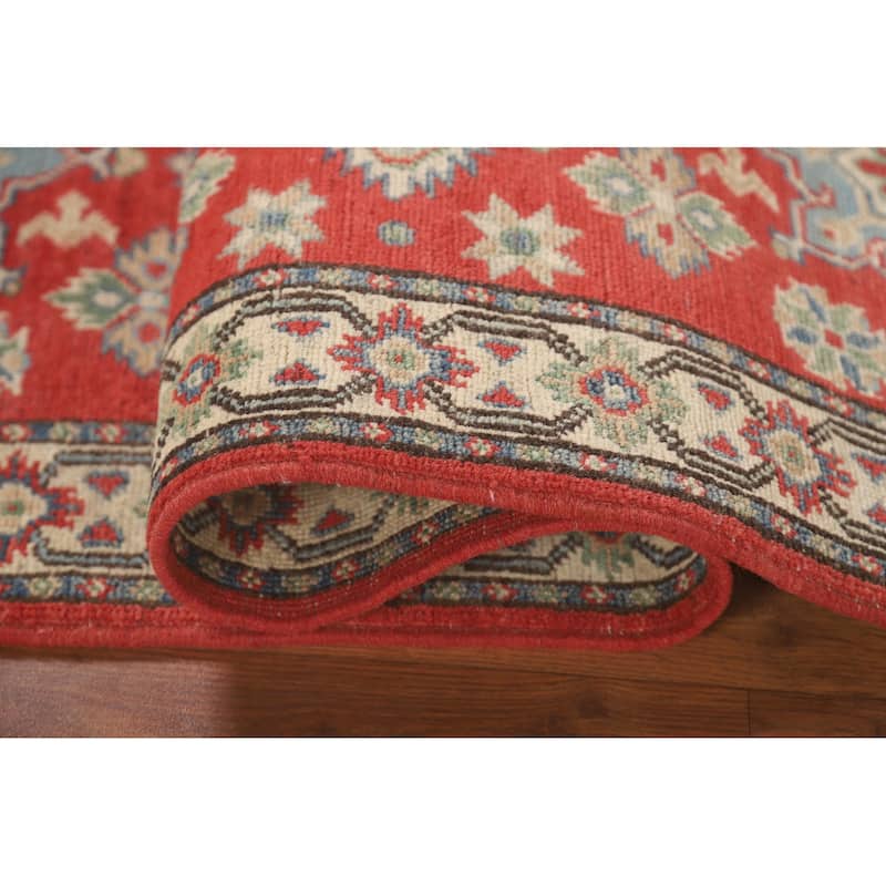 Kazak Runner Rug Hand-Knotted Oriental Wool Carpet - 2'2" x 5'10"