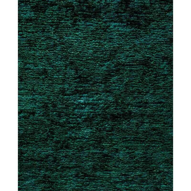 Overdyed One-of-a-Kind Hand-Knotted Area Rug - Green - 5' 1" x 7' 6"