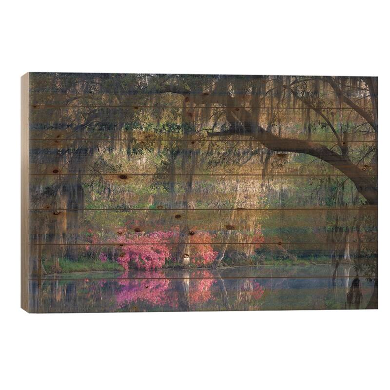 Morning Serenity Print On Wood by H.J. Herrera - Multi-Color - 26x40x1.5