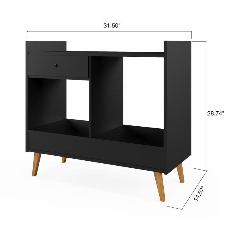Boahaus Bar Cabinet Modern Wood Storage Shelves