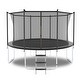 preview thumbnail 2 of 6, 10FT Trampoline with Safety Enclosure Net, Outdoor Trampoline with Heavy Duty Jumping Mat and Spring Cover Padding for Kids