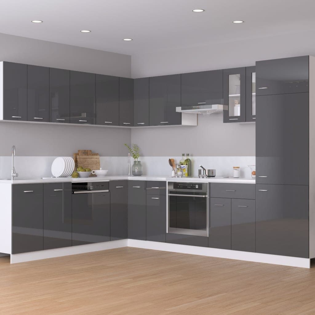 8 kitchen units set with kitchen larder complete kitchen furniture Junona  280cm