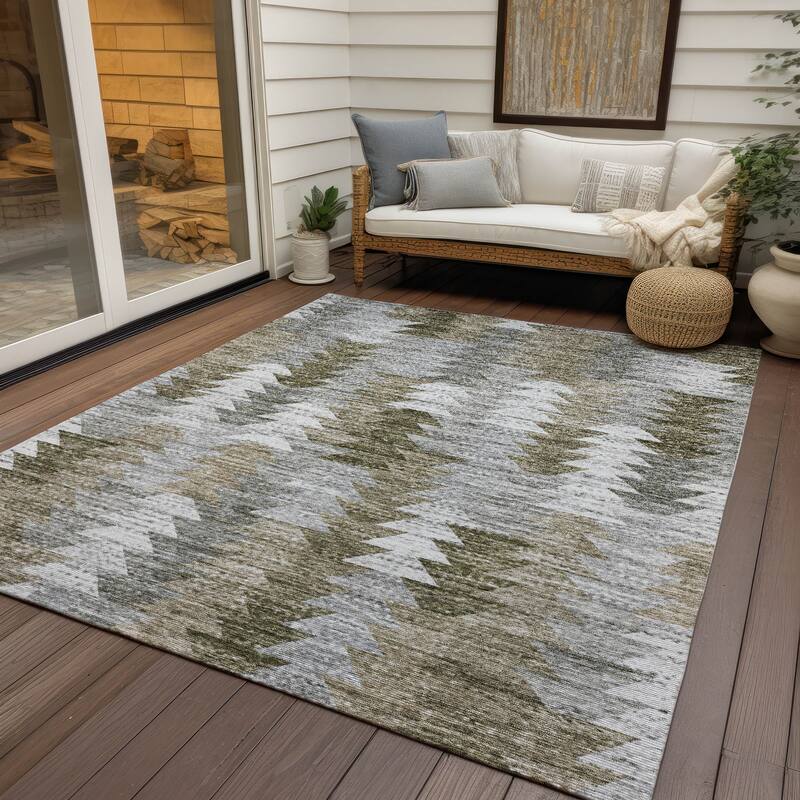 Machine Washable Indoor/ Outdoor Chantille Modern Moroccan Boho Rug