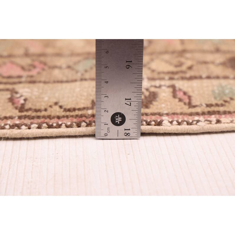 ECARPETGALLERY Hand-knotted Antalya Vintage Tan Wool Rug - 3'2 x 9'6