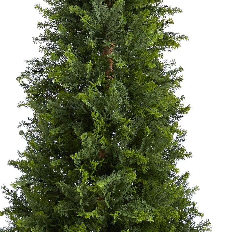 Vintage Cone Topiary Tree - 5.5Ft Artificial Victorian Tree Indoor Outdoor Decor - Green - 41-50 Inches