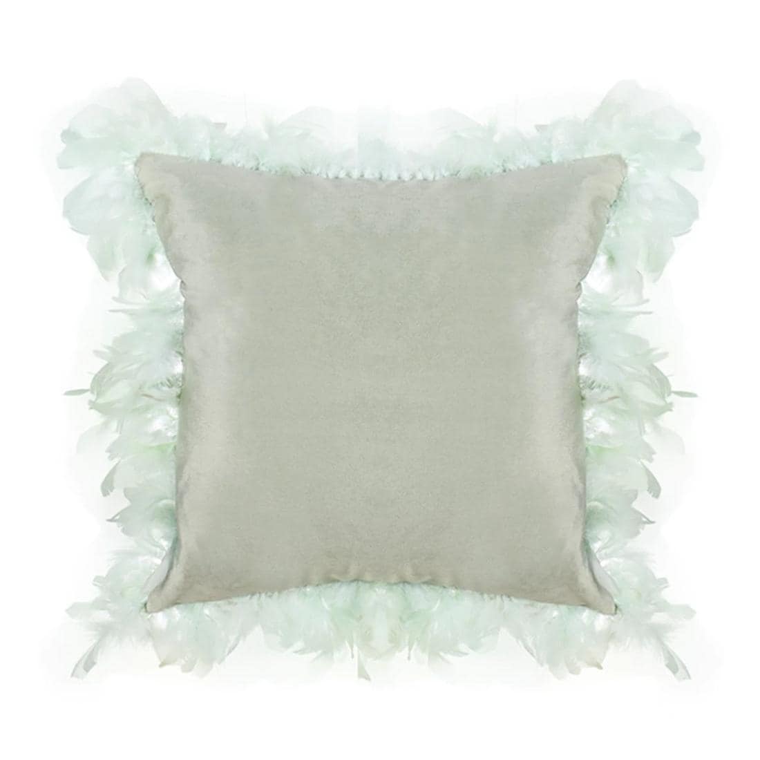Velvet Fabric Phoenix Peacock Feather Pattern Thick Sofa Cushion Home Decor