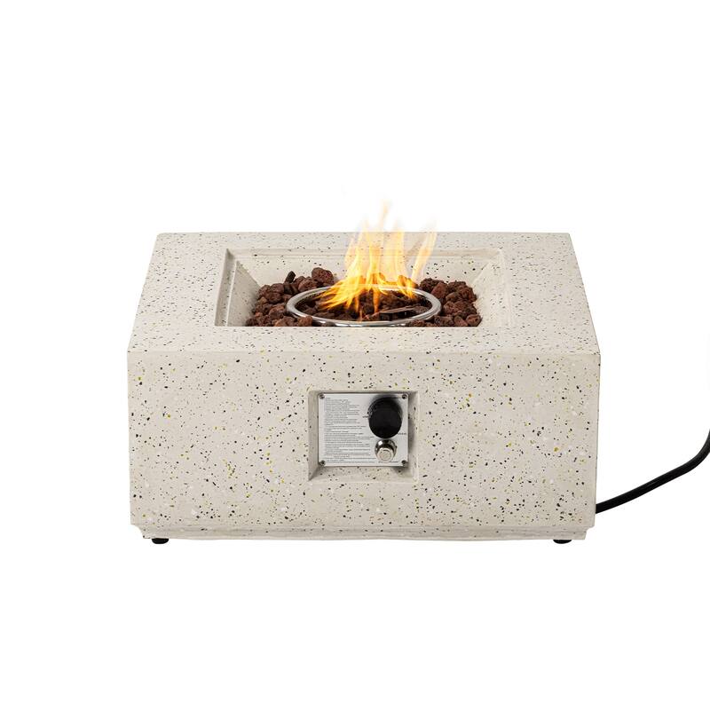 COSIEST Outdoor Square Propane Fire Pit Table, 40000BTU