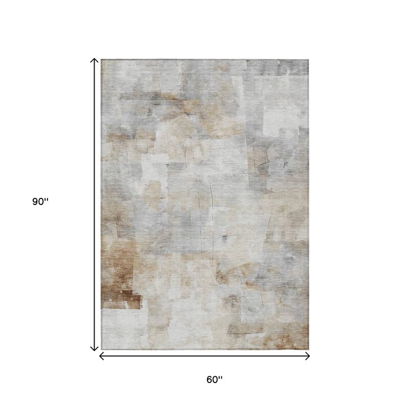 HomeRoots Abstract Transitional Rectangle Outdoor Rug