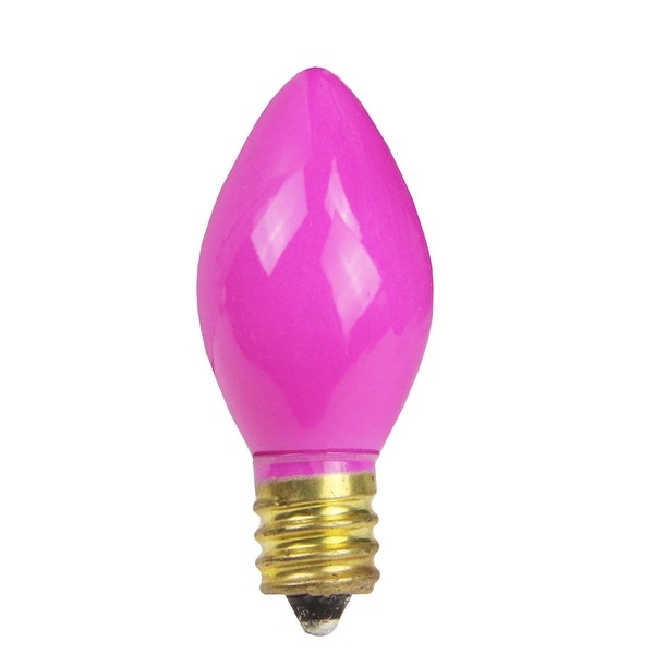 Pack Of 25 Incandescent C7 Pink Christmas Replacement Bulbs Pack Of 25 Incandescent C7 Pink Christmas Replacement Bulbs