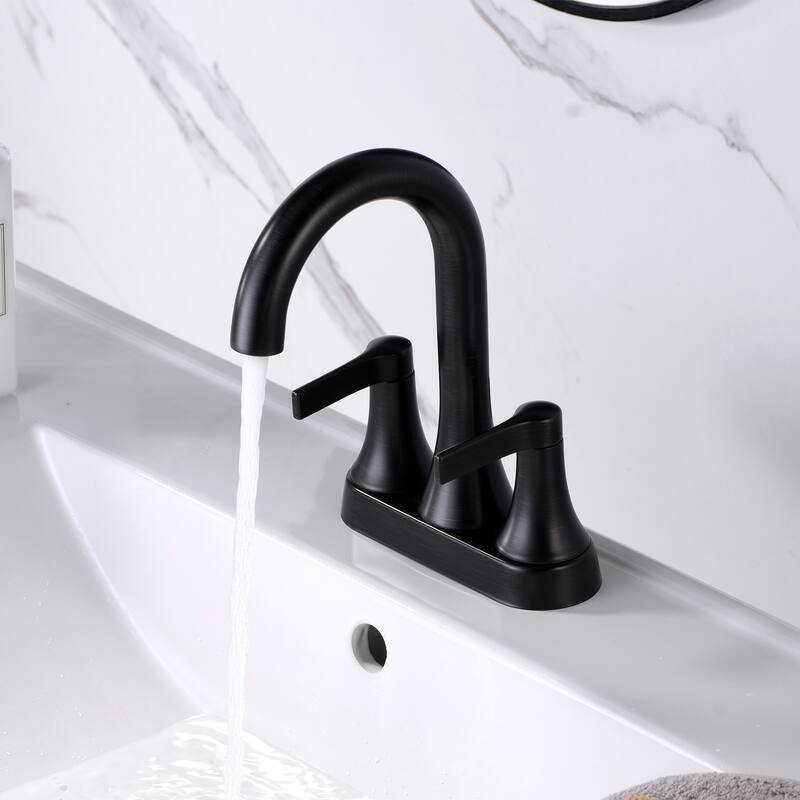 Luxier MSC11-T 4 in. Centerset 2-Handle Bathroom Faucet with Drain