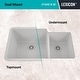 preview thumbnail 7 of 6, 32 Inch Lexicon Platinum Quartz Composite Drop-in Undermount Galaxy White - 19" x 32" L x 9.75" H