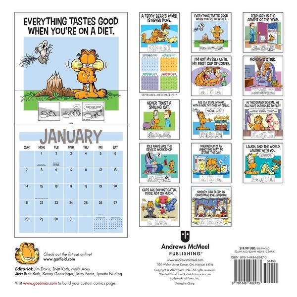 Shop Garfield Wall Calendar Cartoons Comics By Andrews Mcmeel