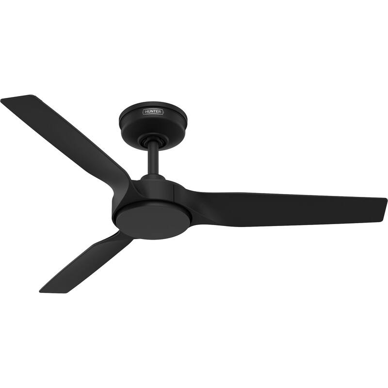 Hunter ZenTech Indoor / Outdoor 3-Blade Smart Ceiling Fan w/ LED Light and Handheld Remote - Modern & Contemporary.
