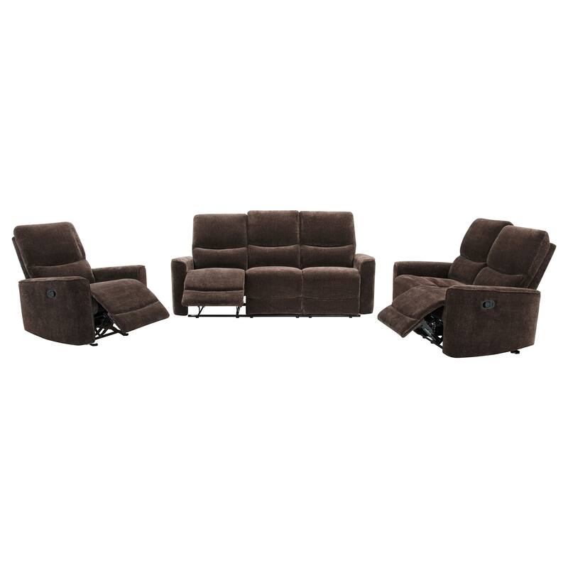 Navarro Upholstered Reclining Sofa Set