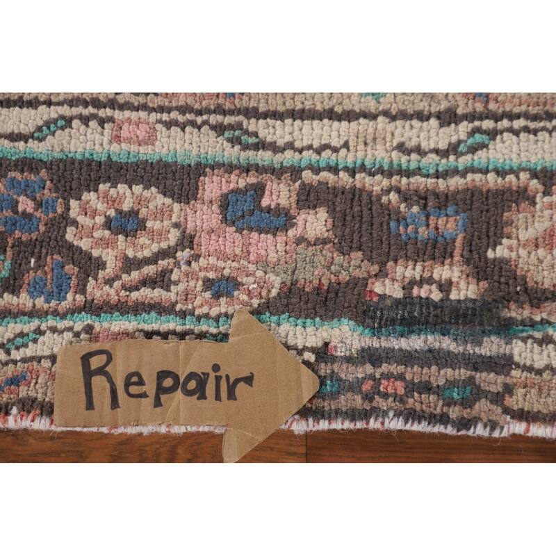 Hamedan Persian Vintage Area Rug Handmade Wool Carpet - 6'6"x 10'0"