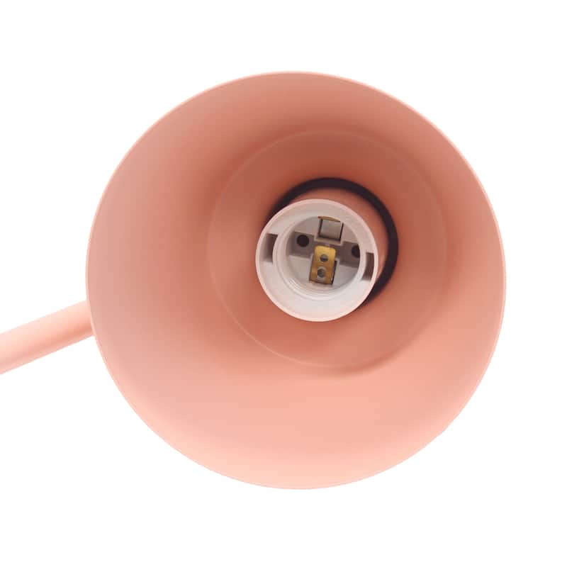 Modern Metal Desk Lamp with Dual USB Charging Ports Adjustable Arm Multiple Colors - 7.28” x 5.60” x 16”