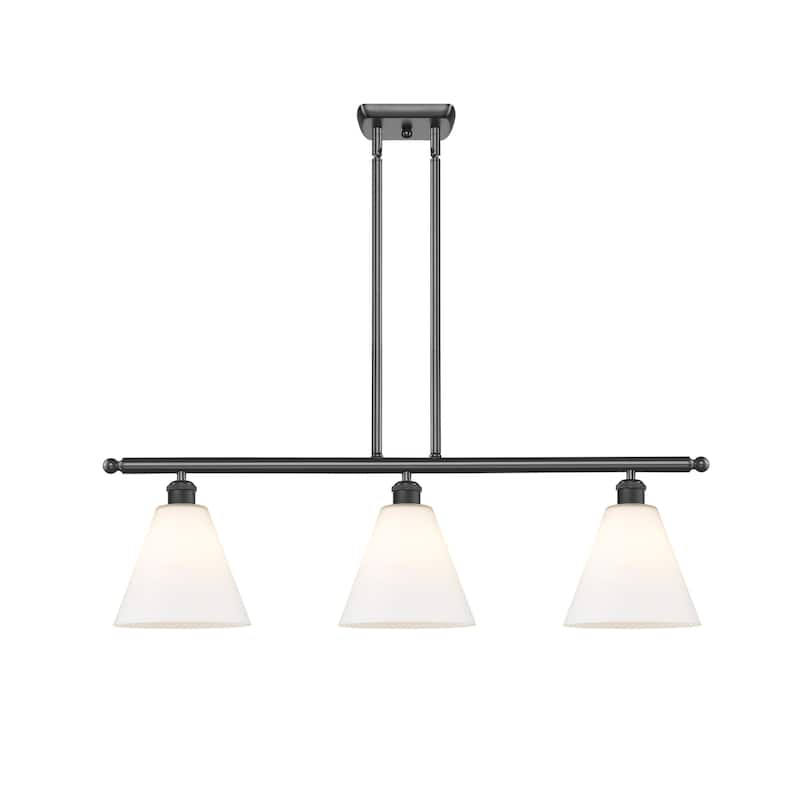 Innovations Lighting 516-3I-11-36 Berkshire Linear Berkshire 3 Light - Matte Black / Matte White