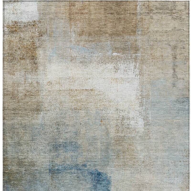 HomeRoots Abstract Transitional Rectangle Outdoor Rug