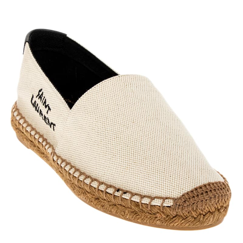 Saint Laurent Embroidered Espadrilles - 37 - Beige