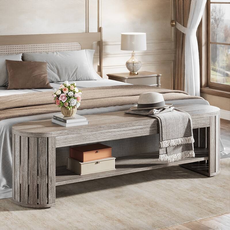 Wood Entryway Shoe Bench, Shoe Storage Bench, Bedroom Entrance Living Room End of Bed Stool Accent Bench