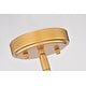 preview thumbnail 7 of 8, Lorelei Matte Black+Gold 1-Light Metal Drum Shade Pendant Light