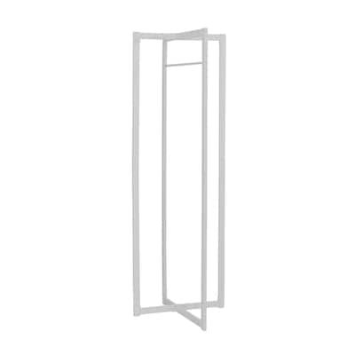 Coat Rack, Hall Tree, Free Standing, Hanging Bar, Entryway, 72"h, Bedroom, White Metal, Contemporary, Modern