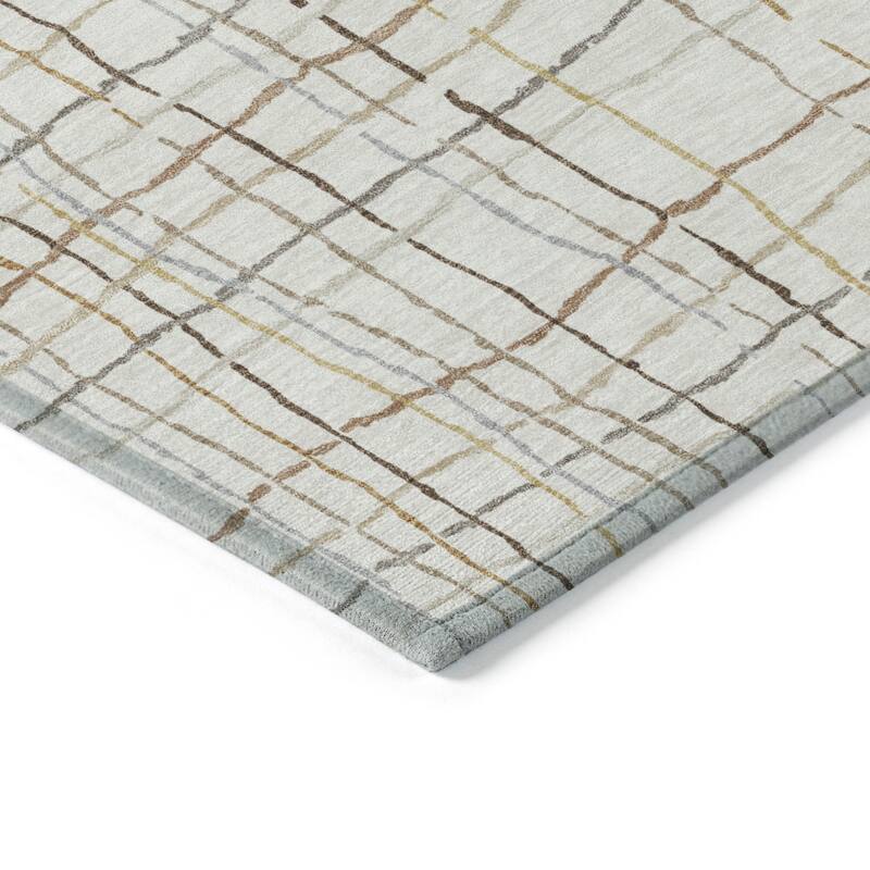 HomeRoots Striped Transitional Rectangle Outdoor Rug