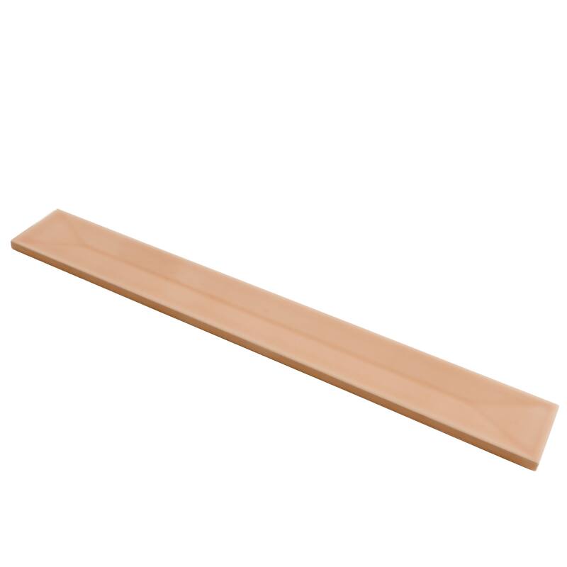 Apollo tile 2" x 16" Horizonte Glossy Powder Pink Ceramic Tile (10.76 sq ft/case) - 50 Pack