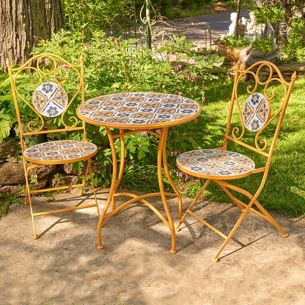 Mosaic table and 4 chairs outlet