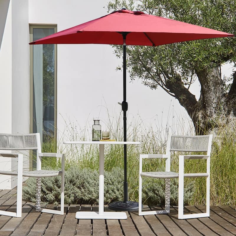 Davee Furniture 6.5 Ft Red Market/Patio Umbrella with Base Included