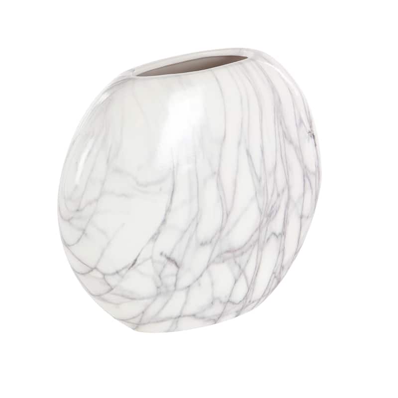 Ceramic Faux Marble Decorative Vase - Set of 3 Gray - Roche River Decor