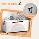 preview thumbnail 7 of 7, Qaba Toy Box Chest, Lightweight Toy Organizer with Storage, White