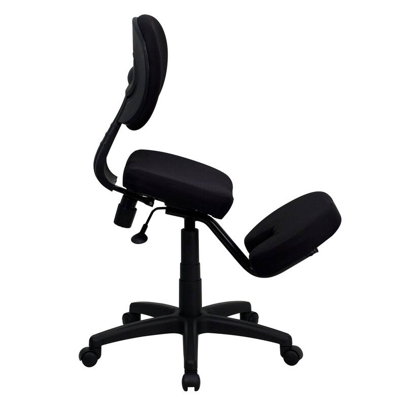 Mobile Ergonomic Kneeling Posture Task Office Chair with Back in Fabric