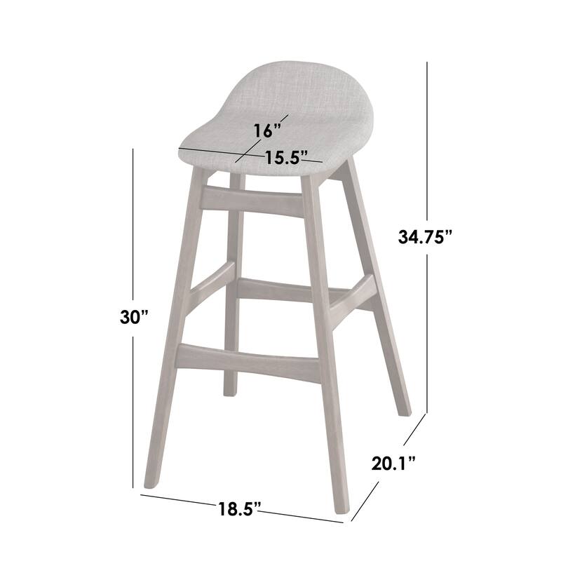 Simple Living Axel Mid-century Modern 30-inch Bar Stool (Set of 2)