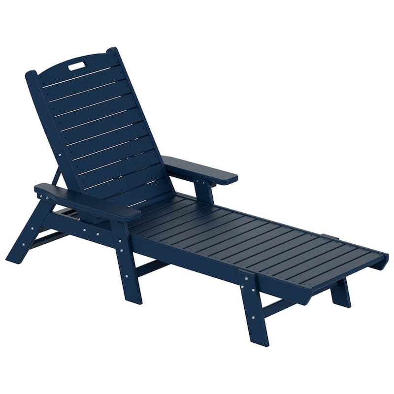 Laguna Hdpe All Weather Outdoor Patio Pool Reclining Chaise Lounge (Set Of 2)