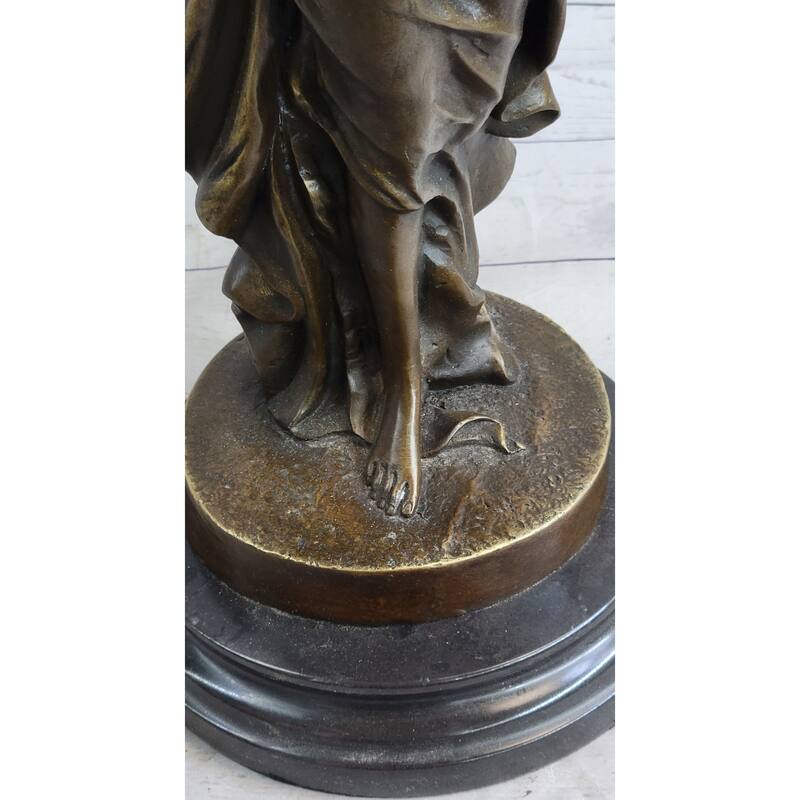 Detailed Handcrafted Gorgeous Woman Female Solid Bronze Sculpture Figurine