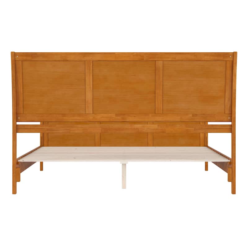 Valencia Solid Wood Low Profile Sleigh Platform Bed with Matching Footboard