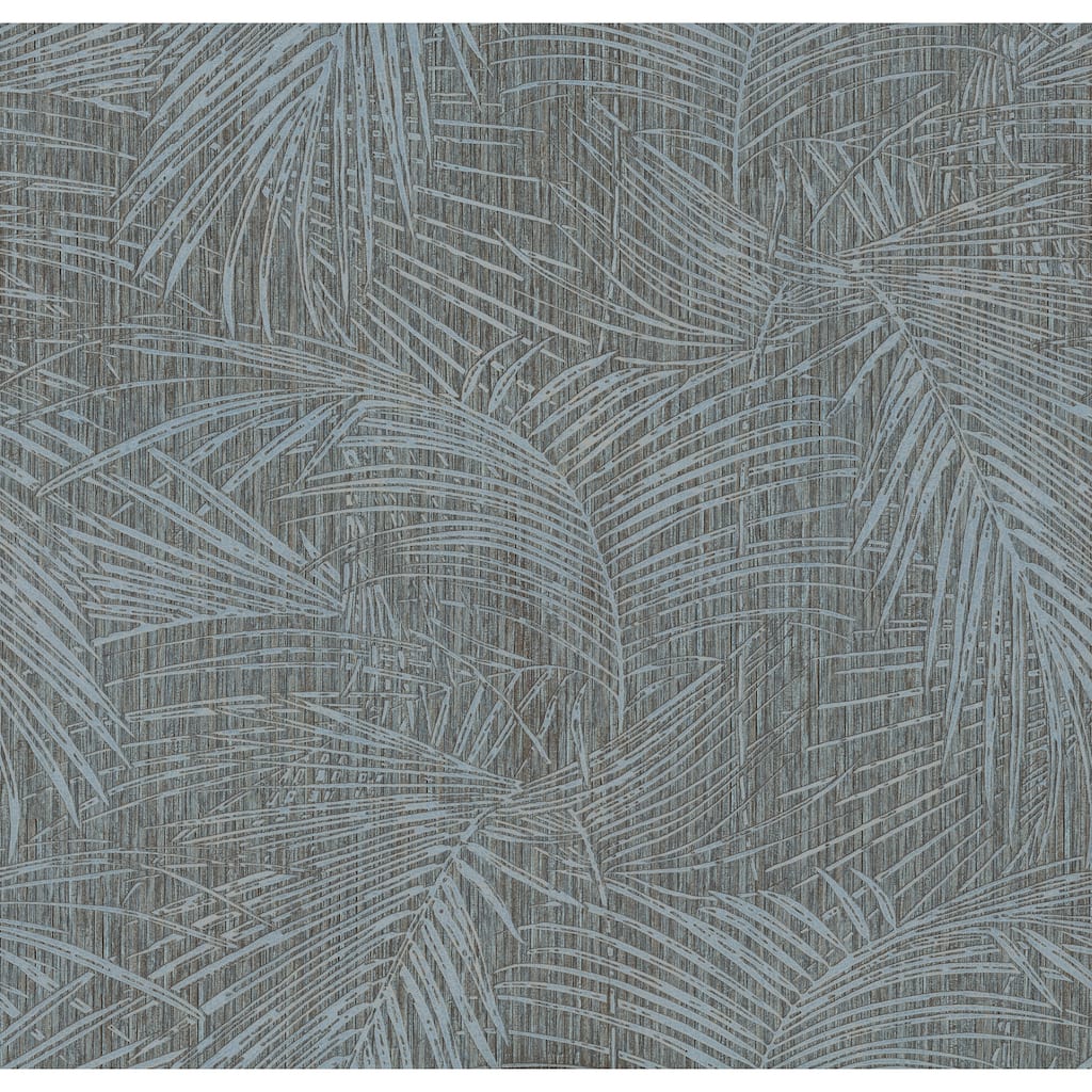 York Wallcoverings Della Palm Blue Multi Wallpaper
