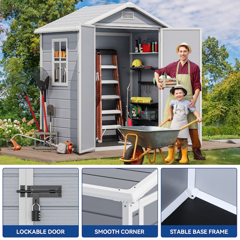 Moasis Plastic Storage Shed