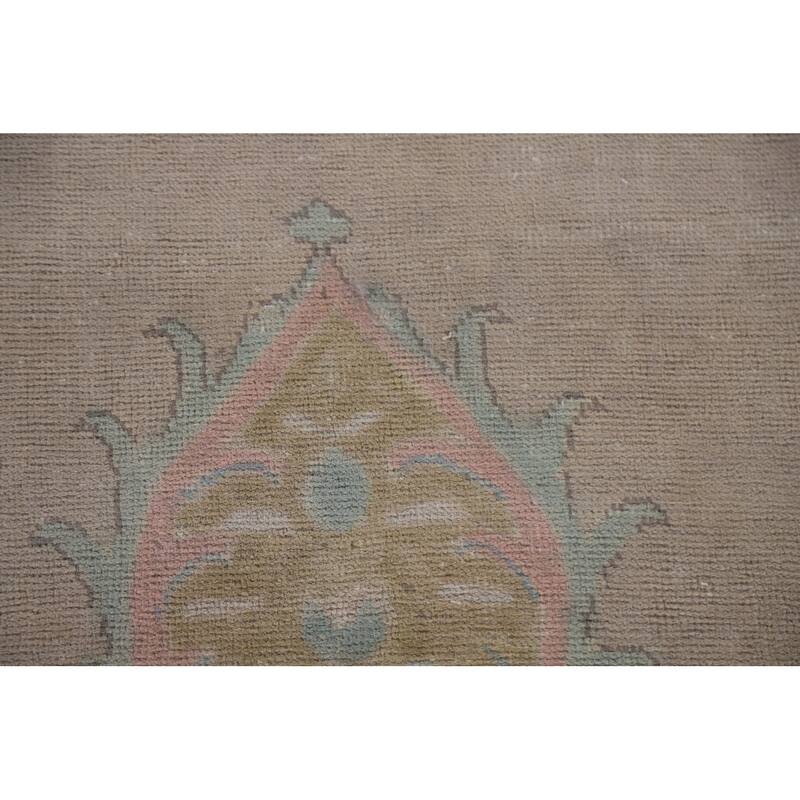 Hand Knotted Oriental 100% Wool Carpet Traditional Medallion Beige & Ivories Tabriz Area Rug - 12' 8'' X 9' 6''